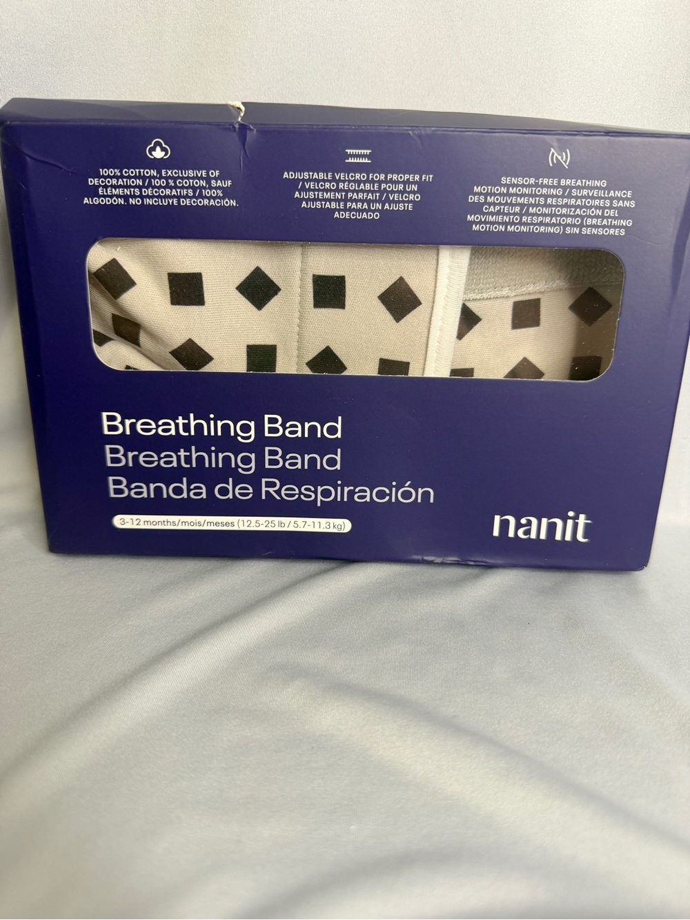 Nanit Breathing Band, Medium 12.5 to 25lbs